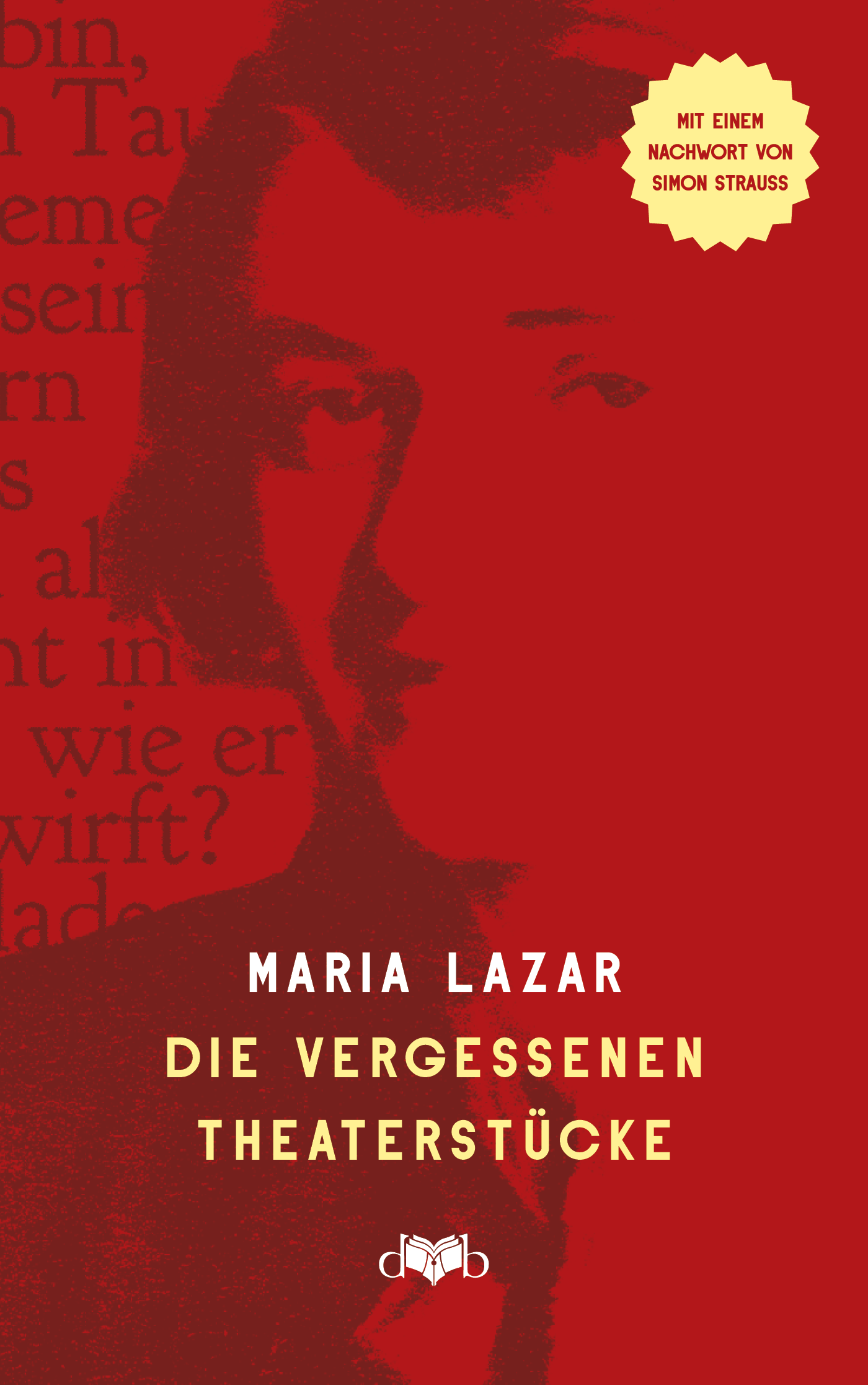 Frontcover – Maria Lazar – Die vergessenen Stücke – DVB 2024