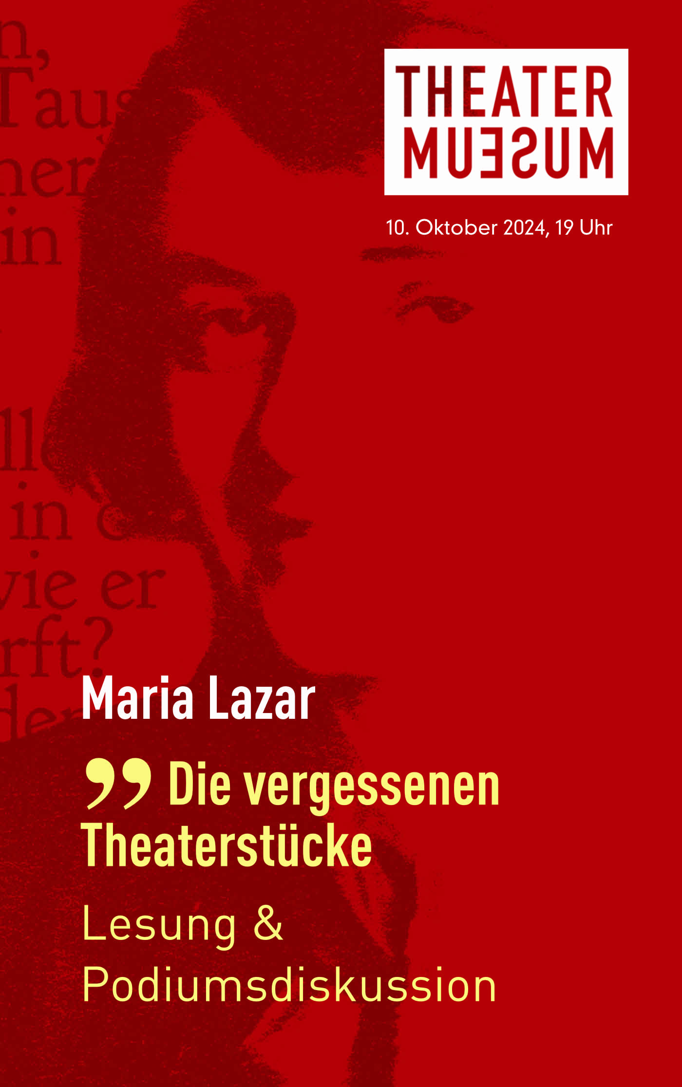 Maria Lazar_Vergessene_Theaterstücke_Flyer_hoch_mit Logo_mit L